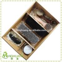 leather shoes polish brush promotion gift set