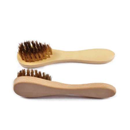 high quality wooden handle brass wire brush foe shoes cleaning